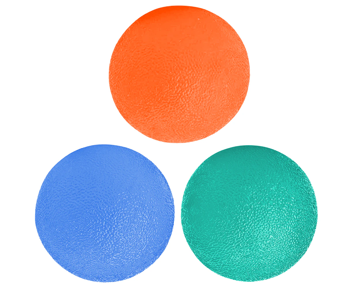 Hand Therapy Balls Set of 3 Finger Wrist Training Hand Exercise Balls(Orange+blue+green)