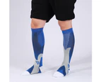 Outdoor Running Sports Breathable Nurses Athletic Compression Calf High Socks-Black