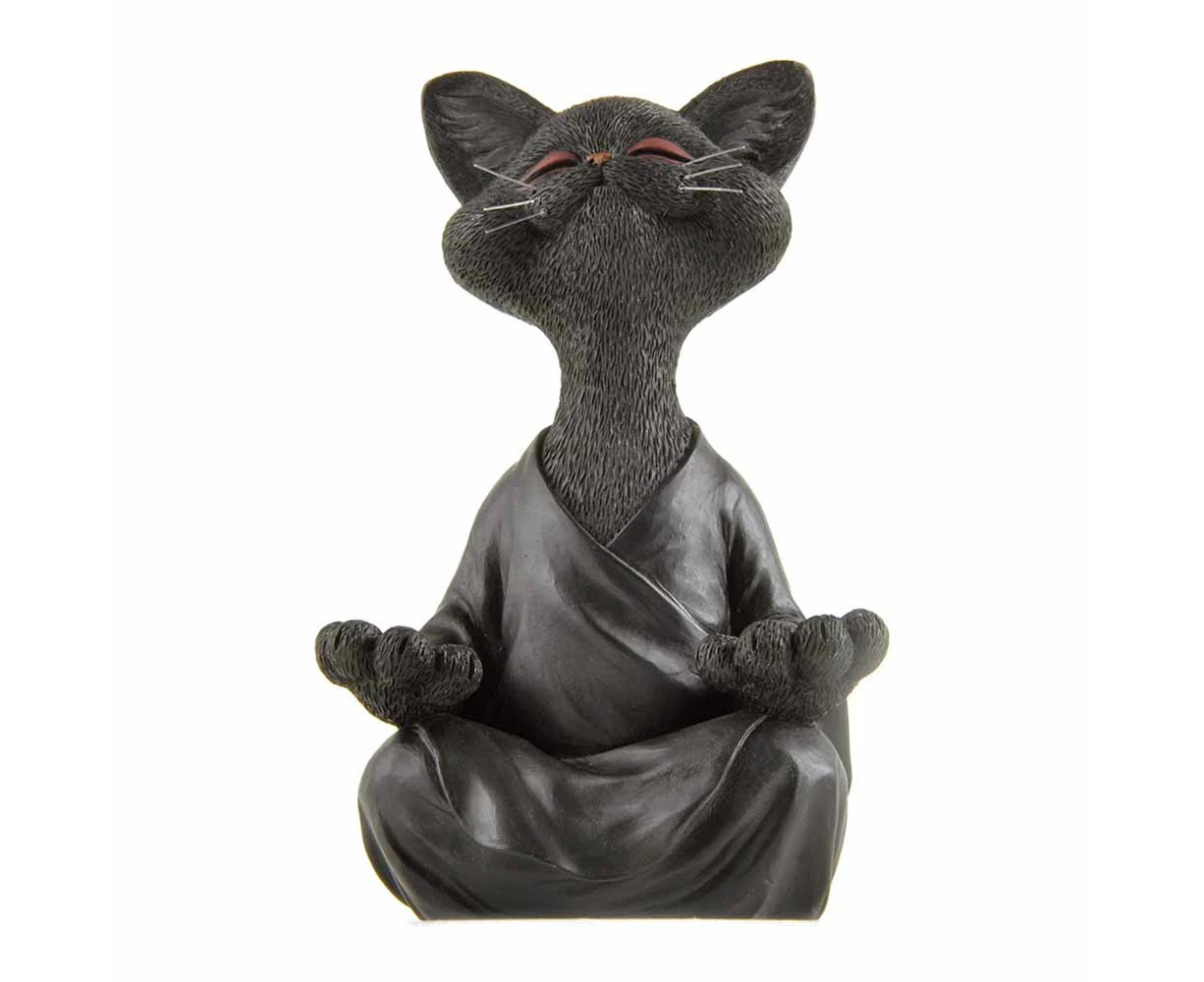 Buddha Cat Statue Meditation Yoga Collectible Gift For Cat Lovers, Meditation Ornaments