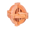 Classic Wooden Puzzle Cube Ball Kongming Luban Lock Brain Teaser Adults Toy 5#