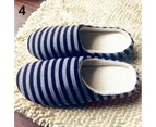 Women\'s Men\'s Winter Striped Warm Soft Anti-Slip  Indoor Shoes Home Slippers