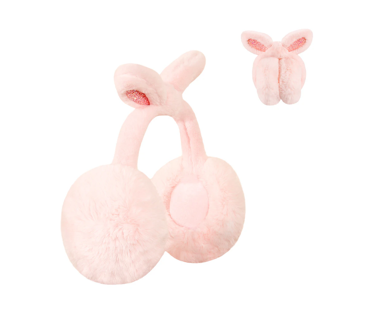 Winter earmuffs Solid color soft head earmuffs Warm outdoor plush earmuffs fluffy collapsible earmuffs