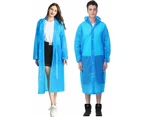 Protective Raincoat Button Poncho Fashion Adult Men And Women Thick Eva Raincoat,C Light Blue