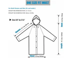 Protective Raincoat Button Poncho Fashion Adult Men And Women Thick Eva Raincoat,C Light Blue