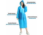 Protective Raincoat Button Poncho Fashion Adult Men And Women Thick Eva Raincoat,C Light Blue