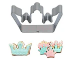 2pcs Biscuit Crown Princess Queen Mold Pastry Cake Decorating Cookie Baking Cutter