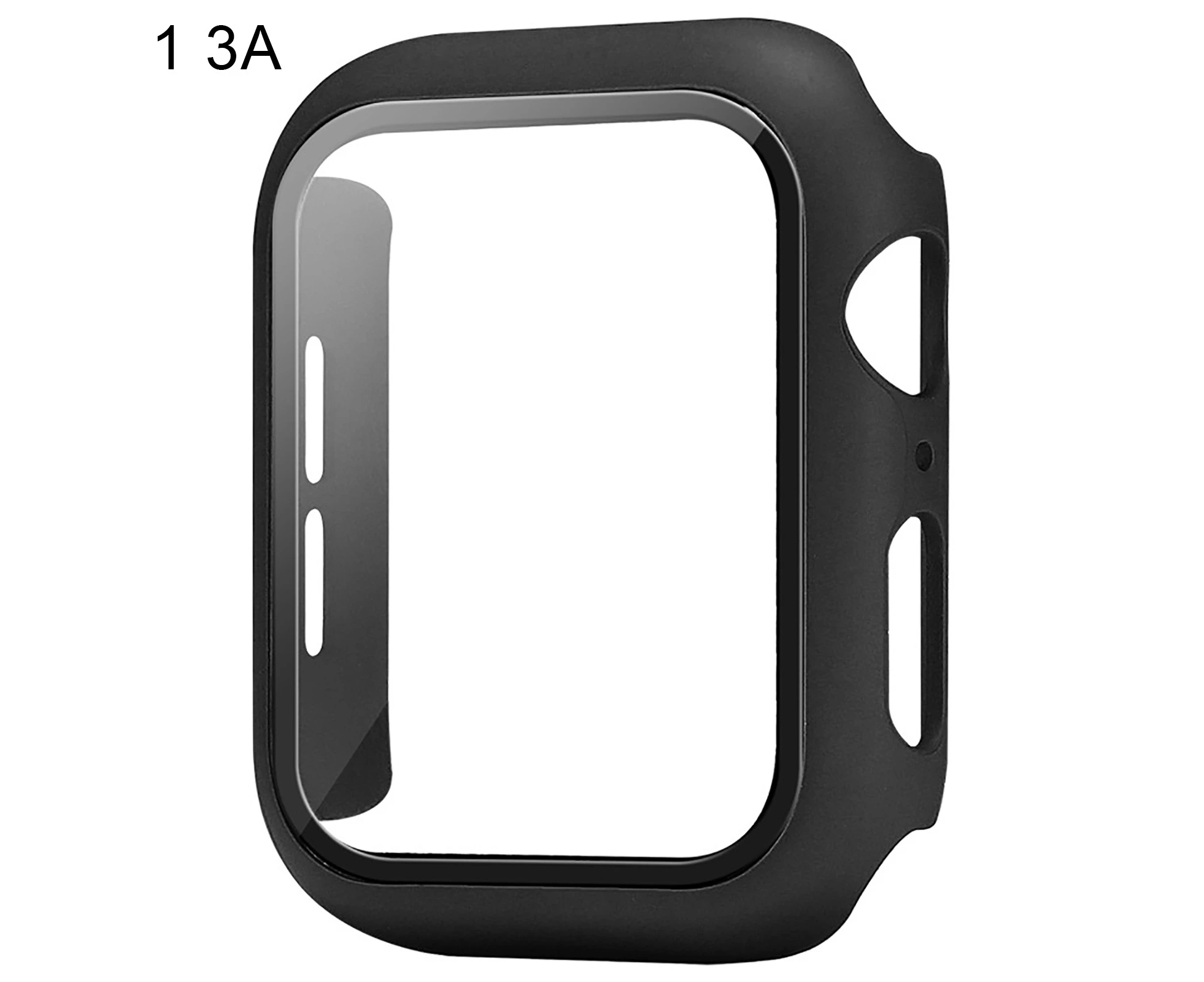 Watch Screen Protector Bubble Free Bubble Free PC Smart Watch Screen Protective Case for Apple Watch 6/SE-#1 PC,Tempered Glass