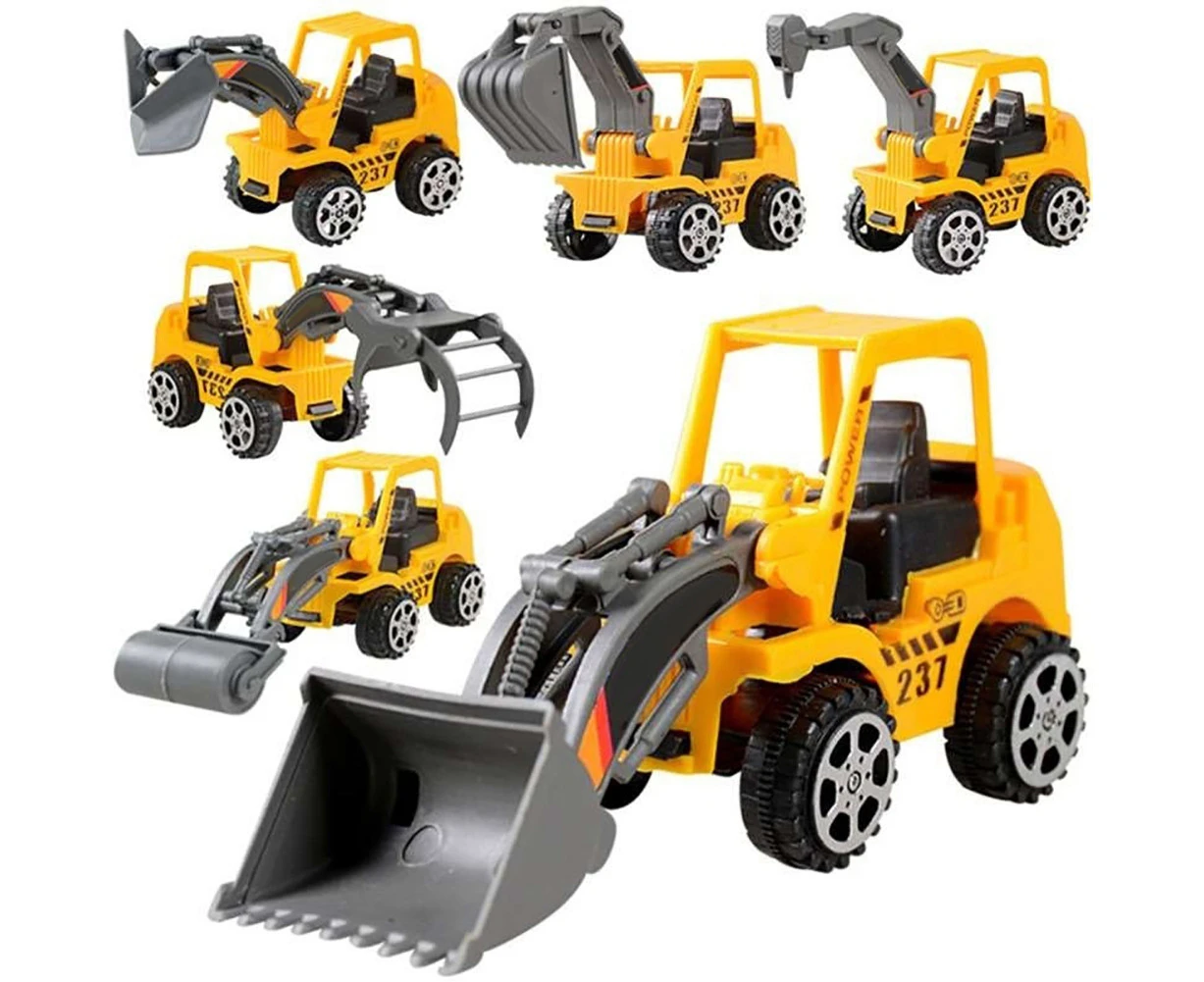 Kids Truck Mini Engineering Vehicle Car Model Excavator Boy Educational Toy Gift-Random Style