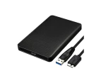 2.5 Inch Hard Drive Case, USB 3.0 External Hard Drive Enclosure Enclosure SATA I II III HDD SSD 9.5mm and 7mm [UASP Support] Tool Free Black