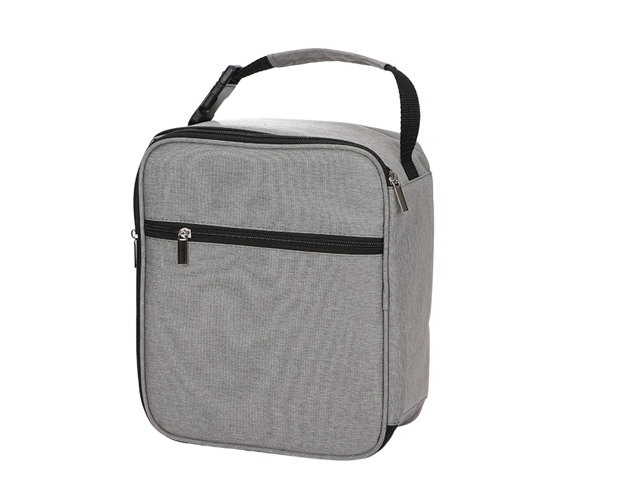 Mbg Insulated Bag with Handle Waterproof Heat/Cold Insulation Fabric Sturdy Double Zippers Design for Household-Grey&White - Grey & White