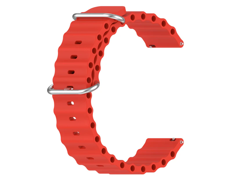 Gotofar Wristwatch Band Adjustable Detachable One-piece Silicone Smart Watch Band for GT Watch - 22 mm Red