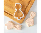 Cookie Cutter Princess Castle Pattern Shatterproof Plastic Biscuit Cutting Mould Birthday Gift 8