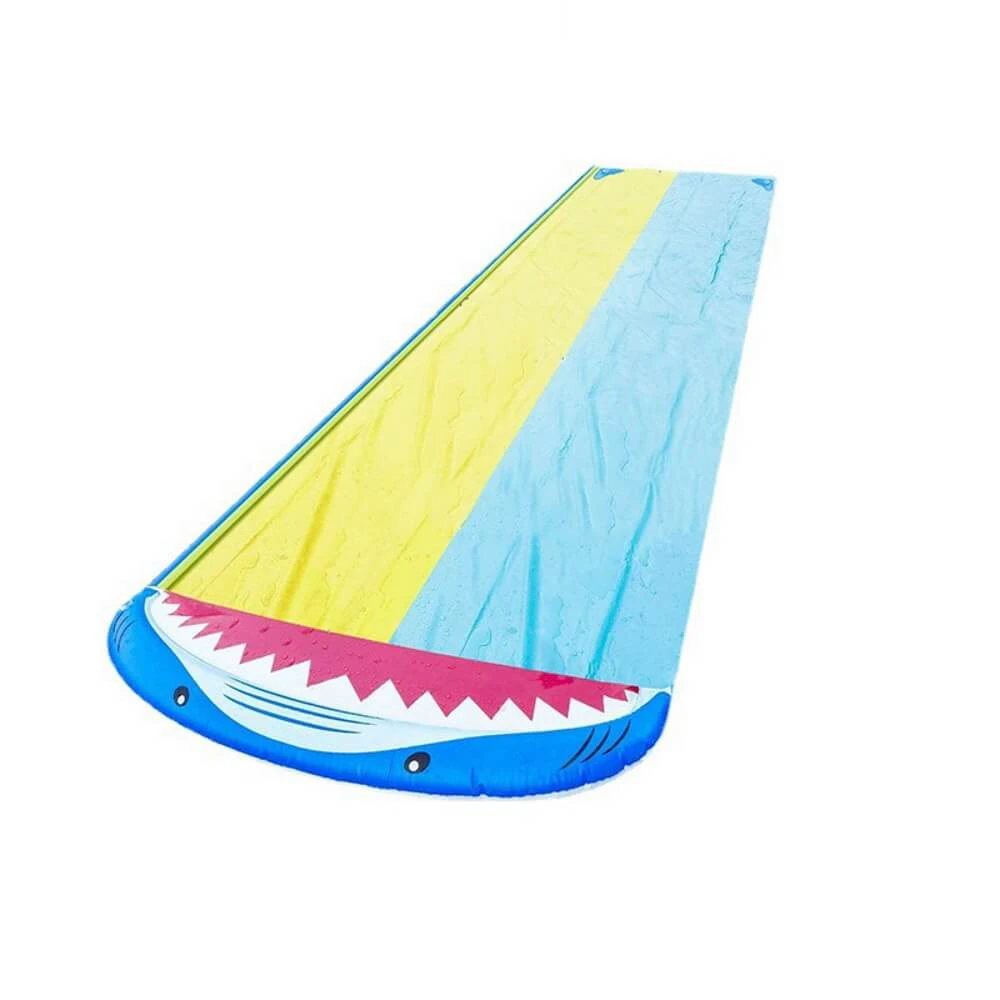 Aussie Land 4.80M Shark Attack Double Water Slider w/ Surfboard