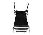 Women Sexy Stripes Two-Piece Tankini Swimsuit Bathing Suit Beach Swimwear