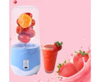 1800mAh 400ml Juicer Cup Non-slip Rechargeable Portable Juice Shakes Smoothies Fruit Blender for Travel-Blue