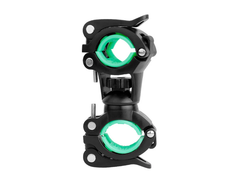 Bicycle Light Bracket Quickly Release 360 Rotation Accessory LED Torch Headlight Pump Stand Mount for Bike-Green & Black