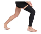 1 Pair Compression Leg Sleeves – Outdoor Basketball Full Length Leg Sleeves For Men, Women, Youth (Black)-Xl