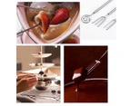 3Pcs/Set Dipping Forks Heat-resistant Stainless Steel Anti-rust Irregular Shape Fondue Bakeware Food Decroating Tools for Kitchen Stainless Steel