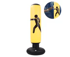 Kids Inflatable Punching Bag, Rebound Boxing Bag, Gym Punching Bag, Column Dumbbell Sandbag - Yellow