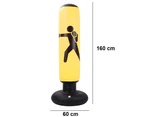 Kids Inflatable Punching Bag, Rebound Boxing Bag, Gym Punching Bag, Column Dumbbell Sandbag - Yellow