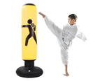 Kids Inflatable Punching Bag, Rebound Boxing Bag, Gym Punching Bag, Column Dumbbell Sandbag - Yellow