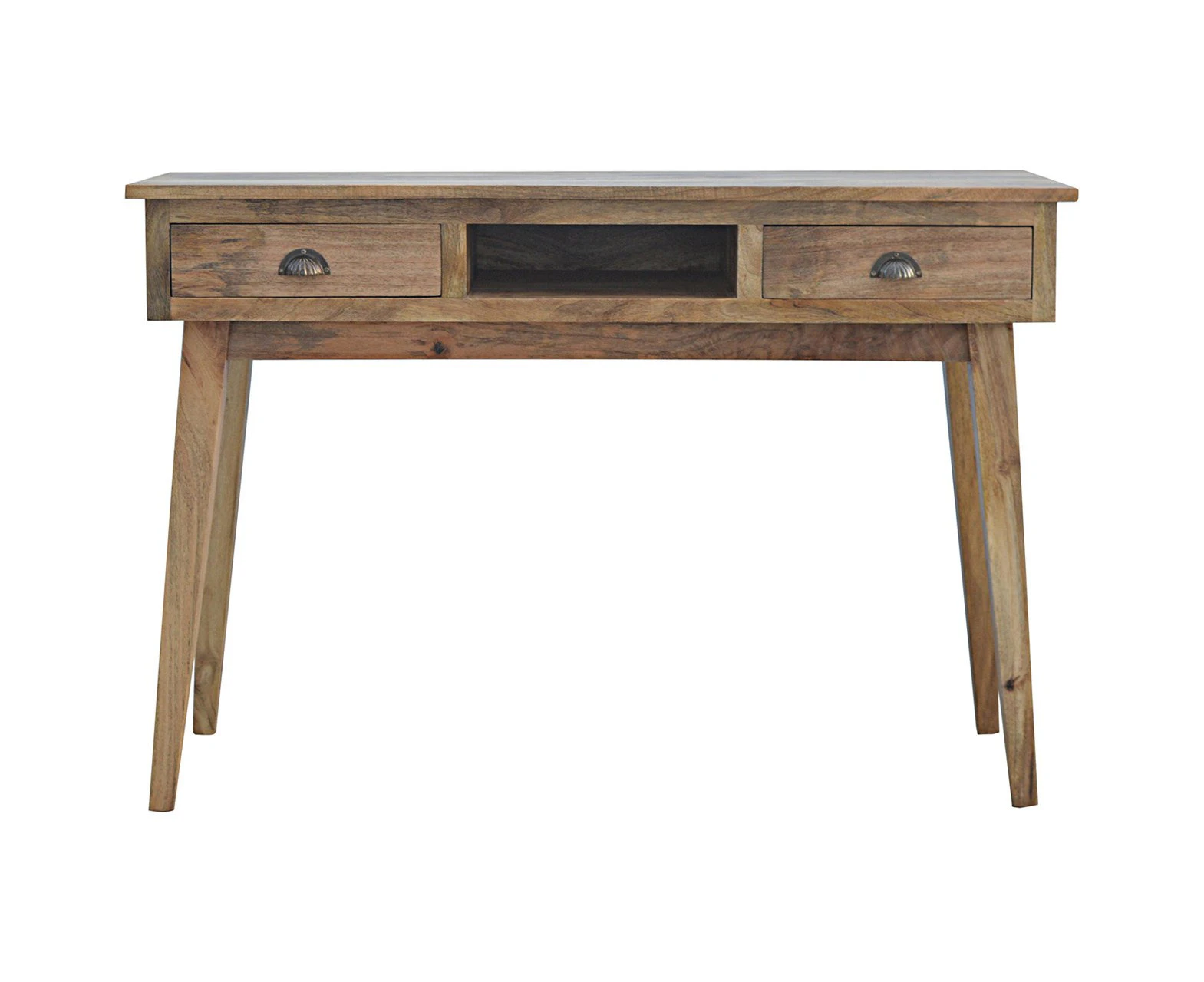 Solid Wood Writing Desk with 2 Drawers