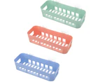 3 Pcs Bathroom Storage Shelves, Self Adhesive Rustproof Rectangular Baskets, No Drilling Shower Shelf for Shampoo Soap