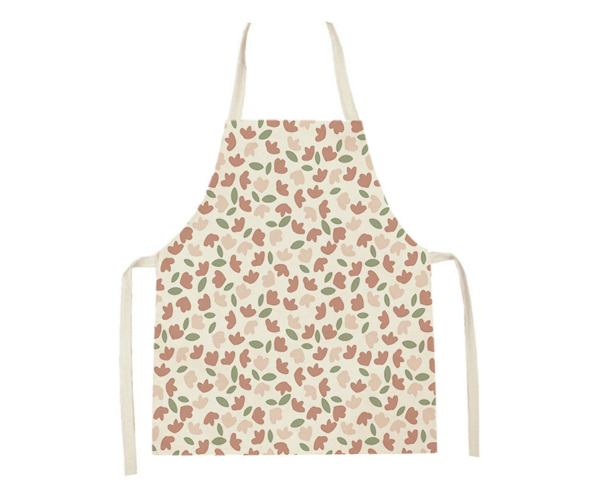 Pastoral floral kitchen apron floral linen apron children's apron-style3