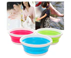 Folding Washbasin,Multifunctional Round Washbasin,Collapsible,Color:Style9