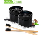 Activated Charcoal Teeth Whitening Powder [Free Bamboo Toothbrush] Natural Teeth Whitening 60G / 2.11Oz