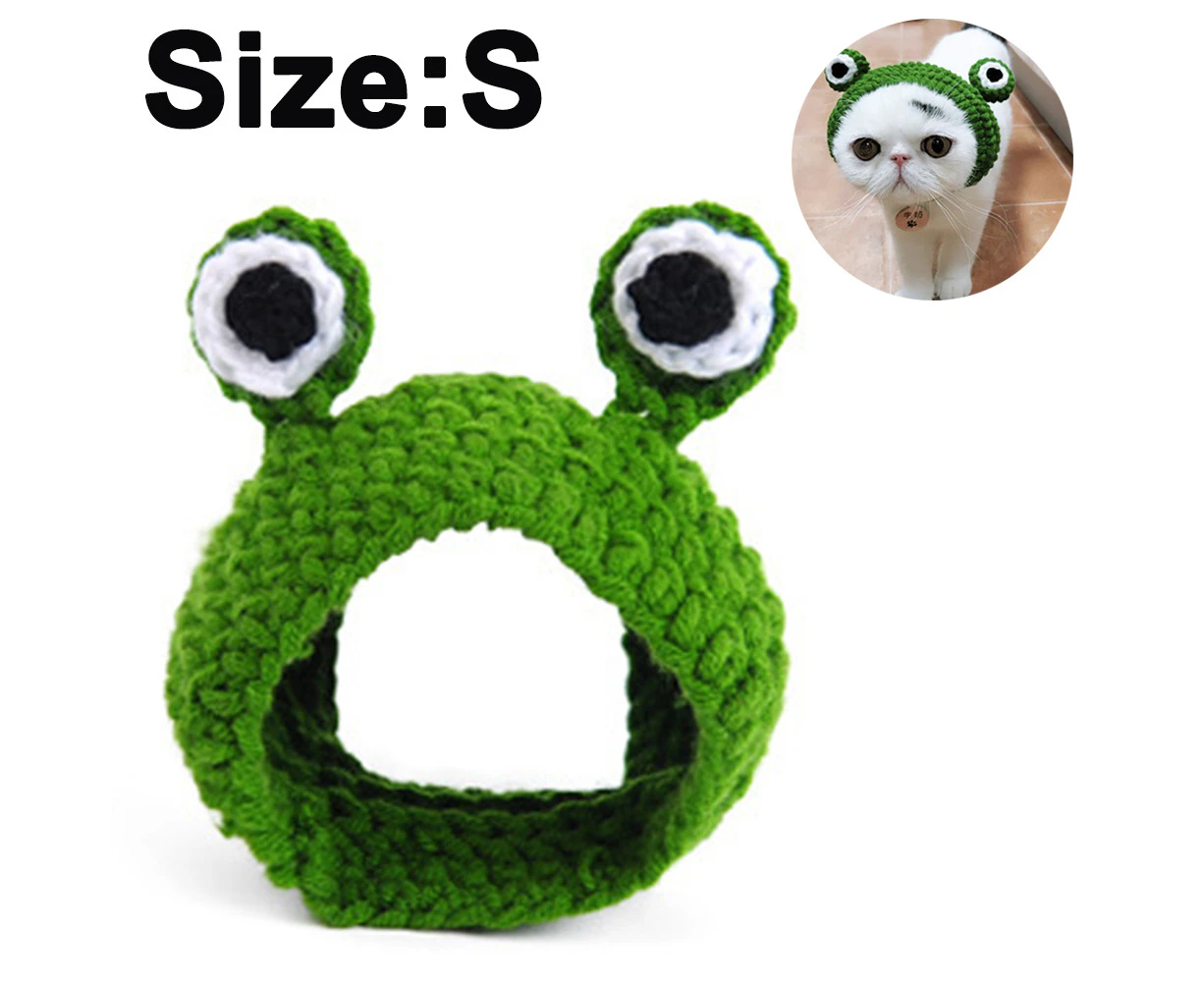 Cat Hat，Pet Hat, Lovely Cosplay Hat For Party,Cute Frog Cap Funny Pet Kitten Soft Outfit(22-24 size)