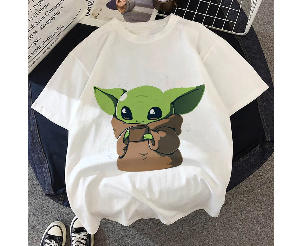 Yoda Star Wars Kids Clothes T-shirts Toddler T Shirts Children Cartoons Gift Kawaii Fashion Cute Tops Boy Girl Outfits Tee Shirt / Xqdz0129 / 2t