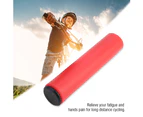 1 Pair Bicycle Handlebar Grips Anti S Shock Proof Silicone Bike Grip With End Plugs  Red