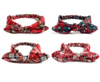 4Pcs Christmas Bowknot Headbands