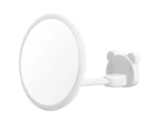 360 Rotation Suction Cup Fogless Shower Shaving Shave Bathroom Mirrors White