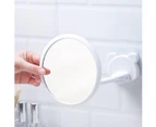 360 Rotation Suction Cup Fogless Shower Shaving Shave Bathroom Mirrors White