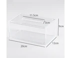 Simple And Transparent Acrylic Tissue Box Creative Home Living Room Paper Drawer Paper Roll Storage Box,Square