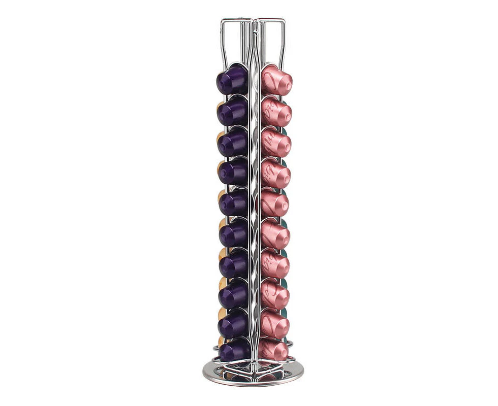 360° Rotating Coffee Pod Holder Stand Dispenser Tower Rack Storage Organizer Capsule For Nespresso 40 Pods