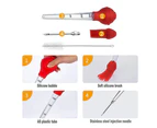 Grade Quality Silicone Bulb Including Meat arinade Injector NeedleTurkey Needle Silicone Turkey Seasoning Pump - Red