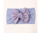 Baby Headband Comfortable to Wear All-match Soft Infant Toddler Washable Anti-fade Bow Hair Band Birthday Gift -Light Purple