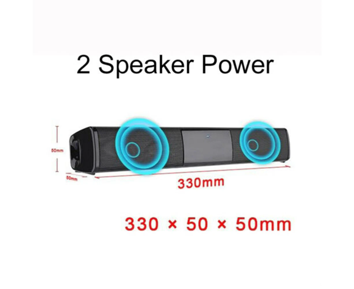 BS-28A Portable Bluetooth-compatible Stereo Speaker FM Radio TF Card Home Theater Soundbar