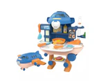 30pcs 2-in-1 Plane Pretend Play Big Kitchen Stove Food Cooking SetChildren Education Play House Toys Kids Gift