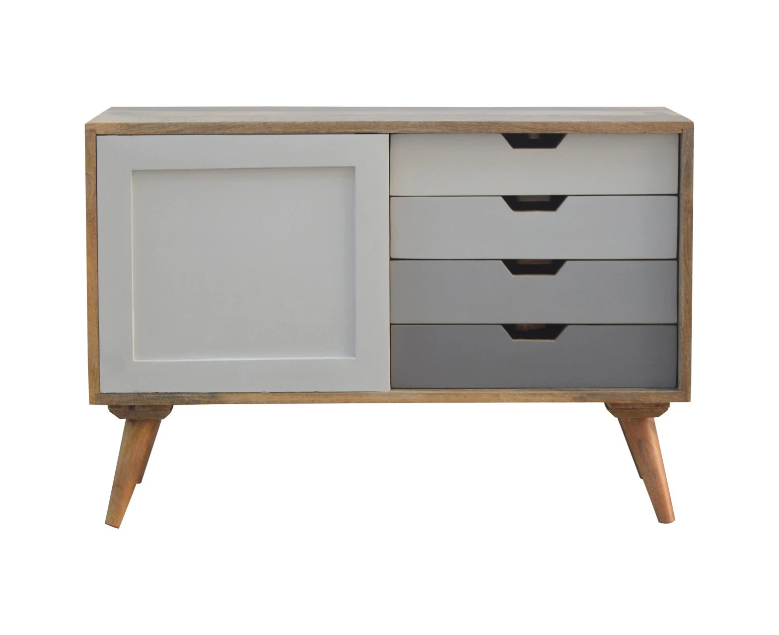 Grey Gradient Sliding Sideboard