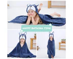 Cartoon Hooded Baby Towel Unisex High Quality Soft Swimming Pool Cloak Large Washcloths 31.5" x 53" - Squirrel