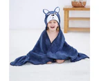 Cartoon Hooded Baby Towel Unisex High Quality Soft Swimming Pool Cloak Large Washcloths 31.5" x 53" - Squirrel