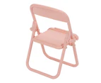 Phone Stand TPR Material Portrait Landscape Mode Watching Stool Shape Auxiliary Decorative Portable Mobile HolderPink