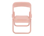 Phone Stand TPR Material Portrait Landscape Mode Watching Stool Shape Auxiliary Decorative Portable Mobile HolderPink