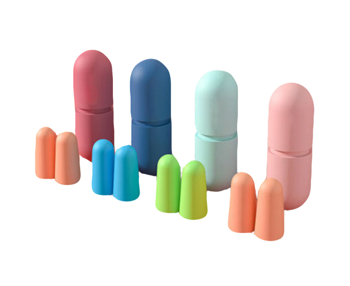 Set of 4 Pairs Silicone Reusable Earplugs Noise Cancelling