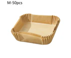 30/50Pcs Fryer Liner Paper Oil-proof Convenient Round Smooth Edges Effective Fryers Steamer Liner for Home