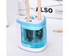 Dual Holes Battery Automatic Electric Pencil Sharpener School Office Stationery-Blue
